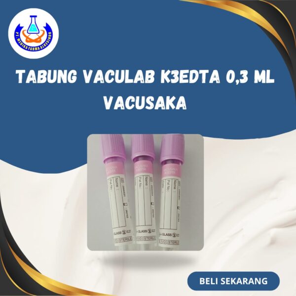 Tabung Vaculab K3EDTA 0,3 ml Glass Ungu Vacusaka Harga Per PCS/Eceran