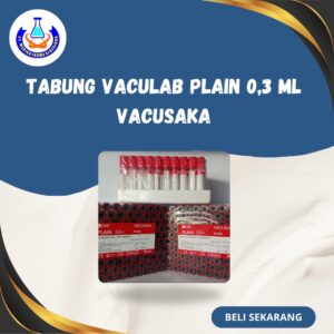 Tabung Vaculab Plain 0,3 ml Glass Merah Vacusaka